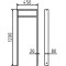 Lean-on hoop made of steel tube | Square tube, 80 x 20 mm | with cross bar (small distance) | total width: 450 mm | hot-dip galvanized